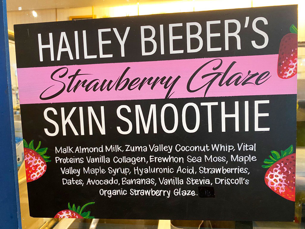 Hailey Bieber's 'Skin Glaze' Smoothie from Erewhon
